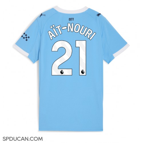 Zenski Nogometni Dres Manchester City Rayan Ait-Nouri #21 Domaci 2025-26 Kratak Rukav